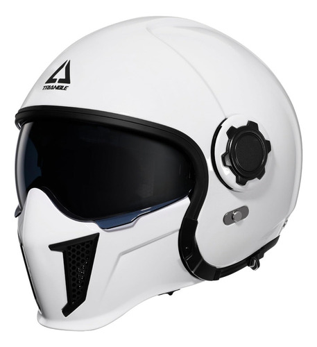 Tk Casco De Moto Triangular Con Cara Abierta Y Medio Punto