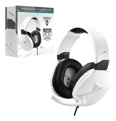 Fone de ouvido Recon 200 Turtle Beach para PC Ps4 Xbox One, branco