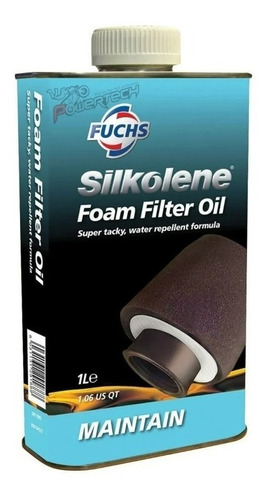 Aceite Liquido Filtro De Aire Foam Filter Moto Silkolene