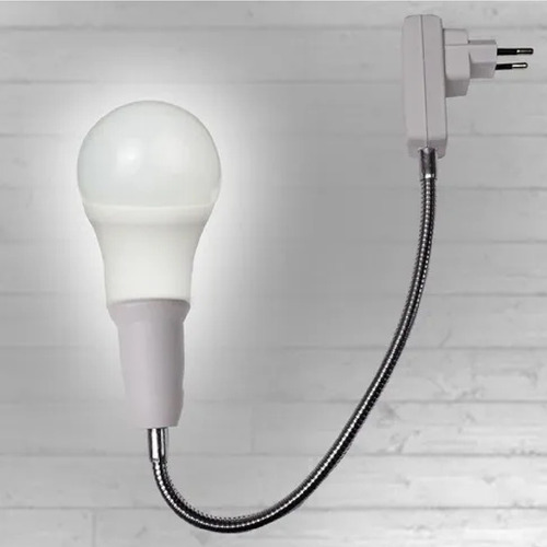2 Tomada Soquete Flexível Lâmpada E27 40cm Interruptor Luz