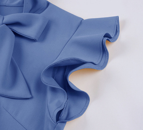 Vestido Con Cinturón Y Cintura Retro De Moda Para Mujer