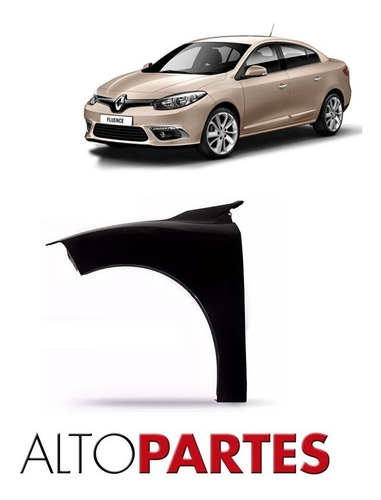 Guardabarro Fluence 2010 11 12 13 14 15 16 17 2018 Izquierdo