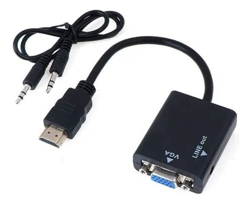 Conversor Video Hdmi A Vga +audio 3.5mm(+cable Audio)  9297