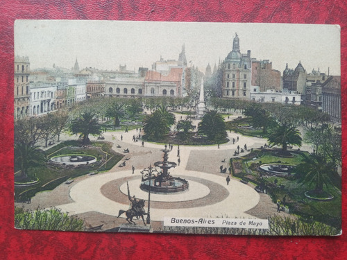 Buenos Aires Plaza De  Mayo 1918 Postal U.p.u A Inglaterra