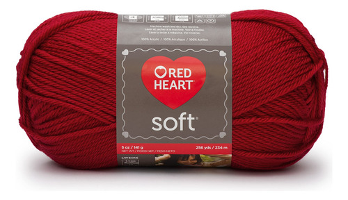 Red Heart Soft Really Red Yarn - Paquete De 3 Hilos De 4.97