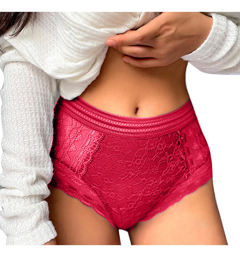 Braguitas De Encaje Para Mujer, Ropa Interior Lisa Y Cómoda,