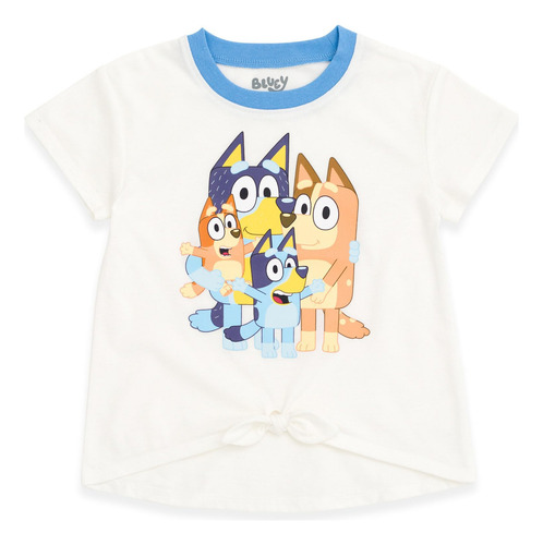 Conjunto De Ropa Bluey Para Niñas Pequeñas Y Pantalones Cort