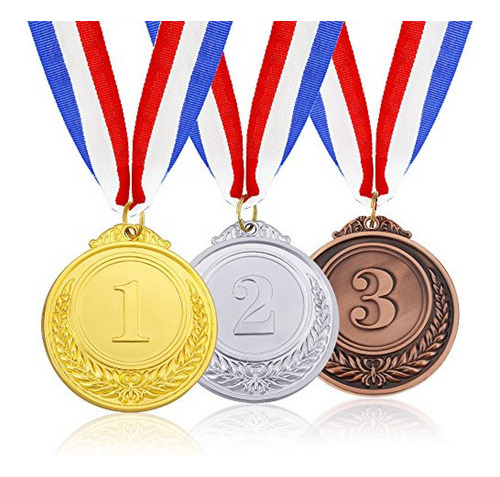 Caydo 3 Piezas Oro Plata Bronce Premio Medallas-1st 2nd 3rd 