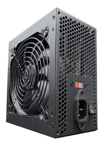 Fonte Atx 500 Watts Real Hedmax Hm-500w Gamer Bivolt Preta Cor Preto