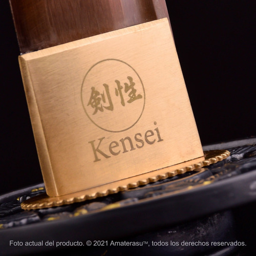 Imagen 6 de 10 de Espada Samurai Katana Kensei Kogane Acero Dorado Full Tang