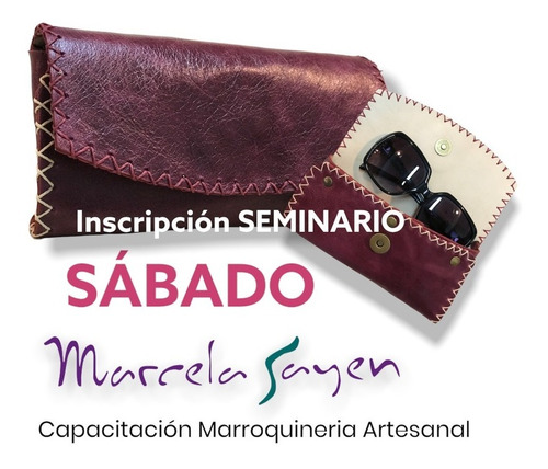 Seminario Porta Lentes Plano - Marroquinería Artesanal