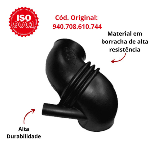 Mangueira Filtro Ar S10 2.8 2006 A 2011 Com Abraçadeira