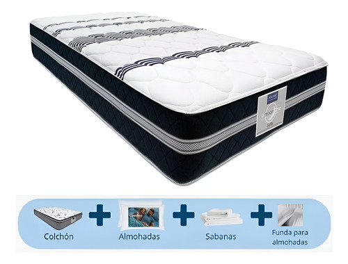 Colchón King Size Restonic + 2 Almohadas + Sabanas + Fundas