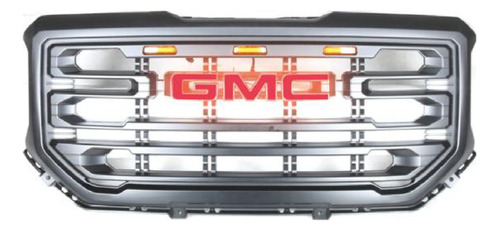 Parrilla Negro Frente Gmc Sierra 2016-2018 1500 Incluye Leds