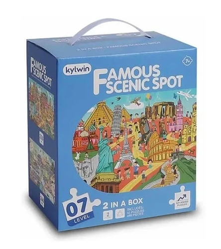 Rompecabezas Puzzle 488 Piezas Famous Scenic Spot 2 En 1  