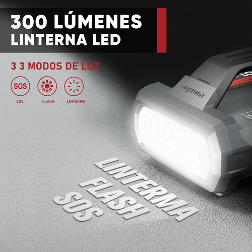 Arrancador Bateria Compresor Portátil 2000a Linterna 4 En 1