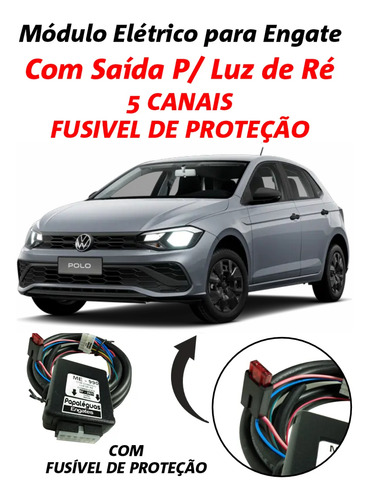 Modulo Elétrica Engate Reboque Vw Polo 2019 Com Fusivel