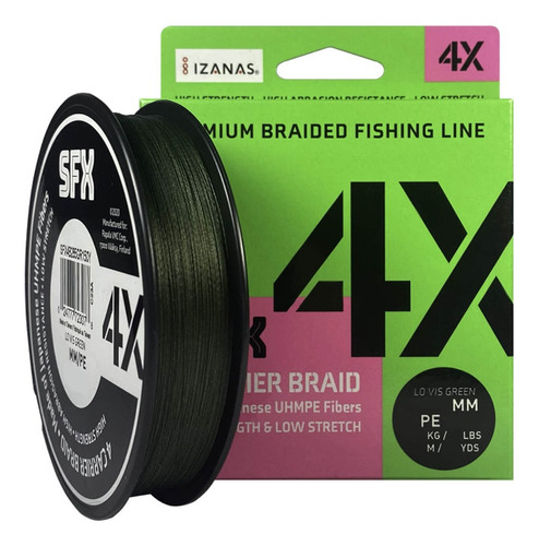 Linha Multifilamento Izanas Sfx 4x 0,330mm 50lb 270m Pe 4.0