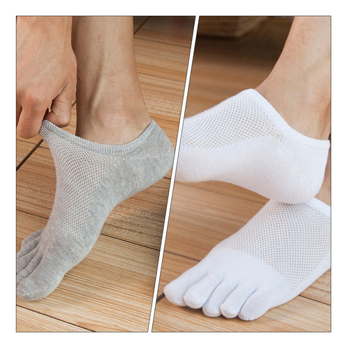 Calcetines De Malla Con Cinco Dedos Para Hombre, 5 Pares
