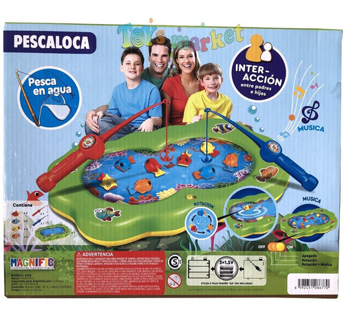 Imagen 2 de 4 de Juego De Pesca En Agua Real Con Música Peces Magnific Magic