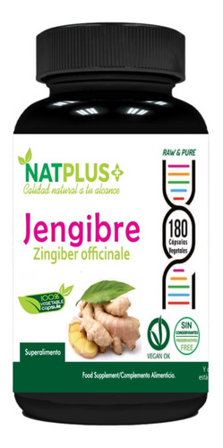 Jengibre 180 Cápsulas De 500mg