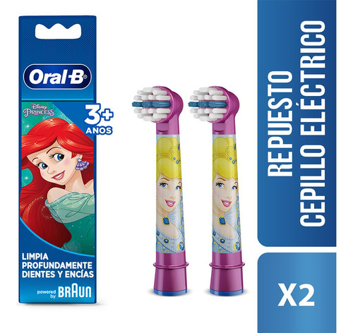 Oral-b disney princess kit 2 repuestos cabezales cepillo eléctrico