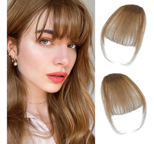 Buppler Flequillo Con Clip, 100 % Cabello Humano Real, Exten