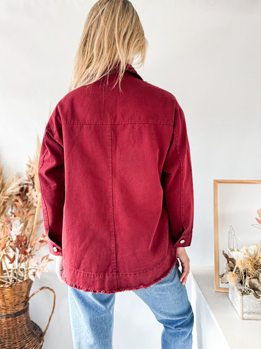 Camisaco Lulyna Mujer Camisa Gabardina Oversize
