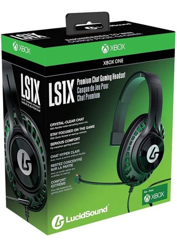 Lucid Sound Ls1x Premium Chat Gaming Audifono Black Xb1