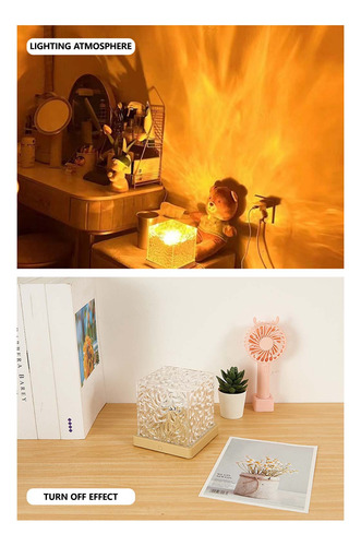 Lámpara De Noche Giratoria H Waterondulple, Pequeña, Bedside