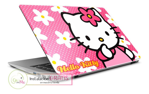 Imagen 1 de 8 de Skin Laptop Hello Kitty Decora Y Protege + Instalacion Adhes