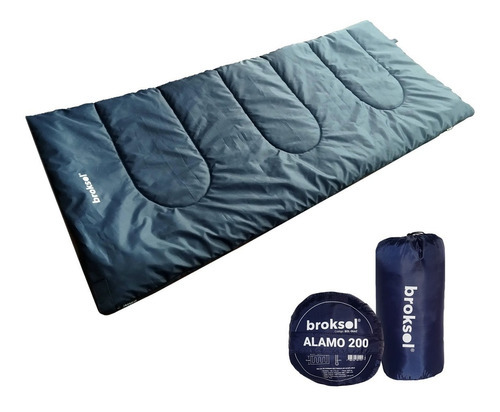 Bolsa De Dormir Broksol 0° 180 Cm X 75 Cm Ideal Camping Color Azul