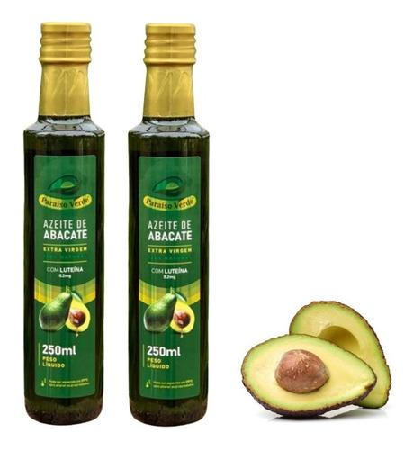 Azeite De Abacate 100% Puro Extra Virgem Saudável Kit 2 Unid