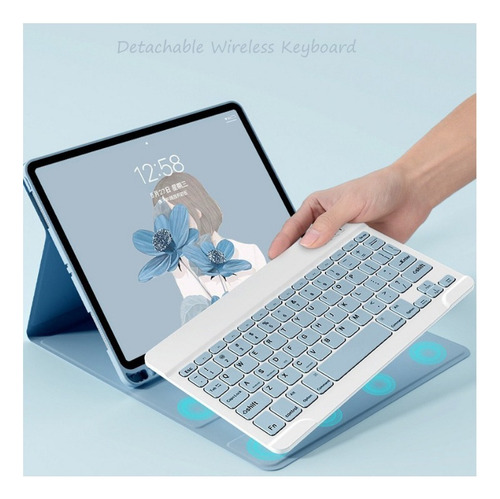Funda Con Teclado Y Mouse Para iPad 9/8/7 10.2 Pulgada