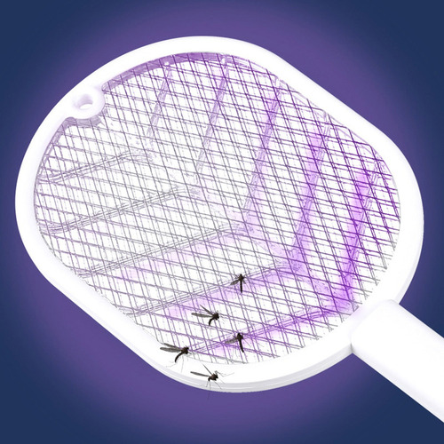 Raqueta Mata Mosquitos Lámpara Led Recargable Electrica