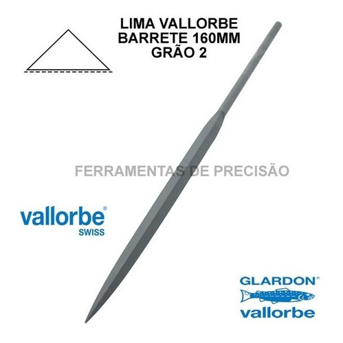 Lima Barrete Vallorbe Classic 160mm Grao2 Ourives Acabamento