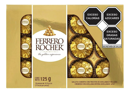Ferrero Rocher Relleno Con Avellana 125 G