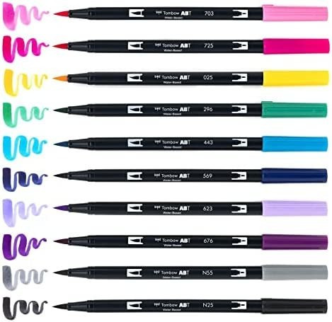 Tombow 56188 Marcadores De Arte Com Pincel Duplo, Galaxy, P