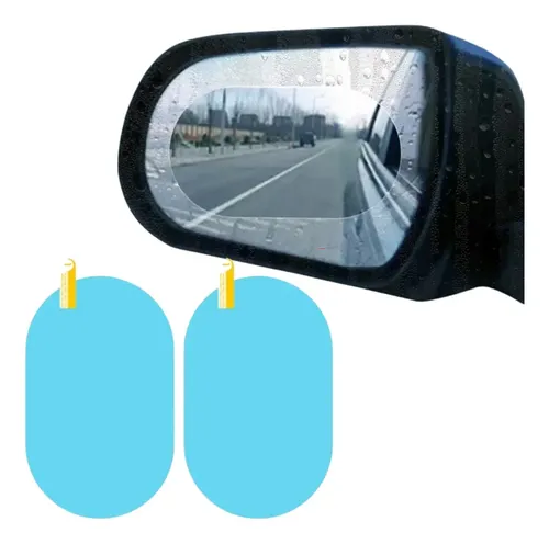 Kit De Protección Para Espejos Retrovisores De Coche - 1 Par De Cubiertas De Lluvia PVC Y 1 Par De Pegatinas Impermeables | Mejora La Visibilidad En Clima Húmedo