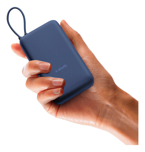 Power Bank Xiaomi 33w 20000mah Batería Portátil Con Cable Color Azul
