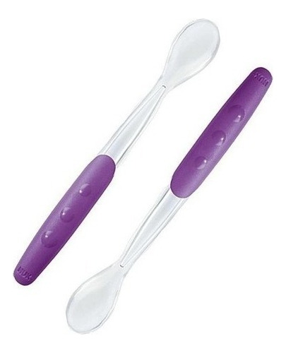 Imagen 2 de 3 de Nuk Set De 2 Cucharas Largas De Silicona Para Bebes 4+ Meses