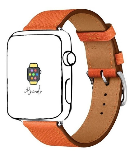 Imagem 1 de 1 de Pulseira Ibands Couro Legítimo Simple Tour Para Apple Watch