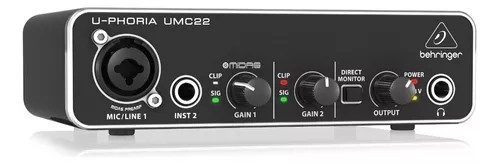 Interface De Audio Behringer Umc22 Midi Usb Con Pre Midas