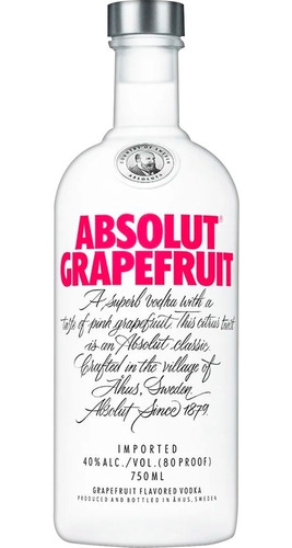 Vodka Absolut Grapefruit Pomelo Saborizado 750 Ml Importado
