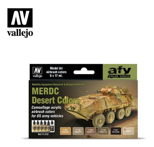 Kit Tintas 71212  Merdc Desert Colors Vallejo Air