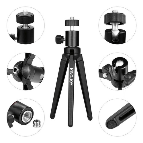 Mini Tripé De Mesa Kt100 Alumínio Cabeça Ball Head Universal