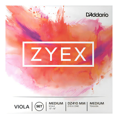 Daddario Zyex Dz410 Mm Juego 4 Cuerdas P/ Viola 15 Pulgadas