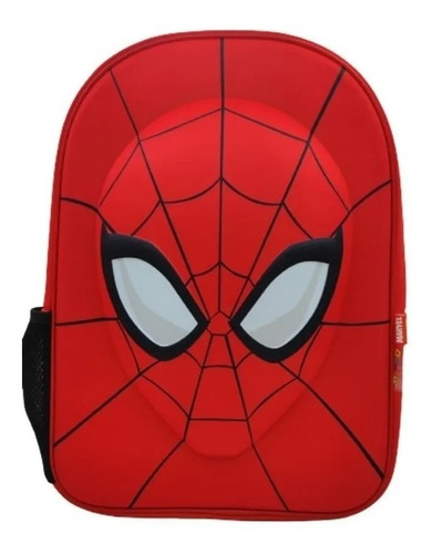 Mochila Espalda Spiderman Hombre Araña 16 PuLG Spider - Man Color Rojo Diseño De La Tela Poliester/pvc