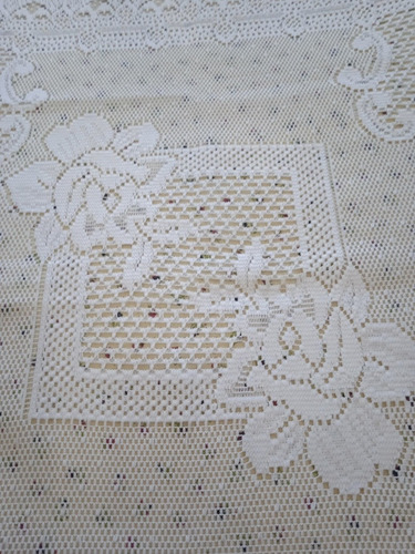 Carpeta / Mantel Mesa Cuadrada, Tejido Industrial Blanco (Usado)