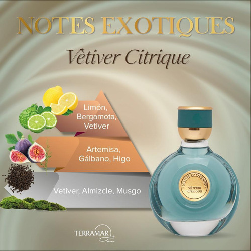 Perfume Hombre Notes Exotiques Vetiver Citrique Terramar